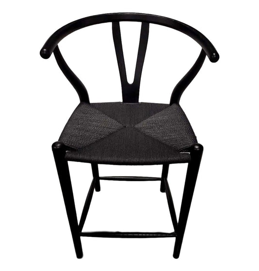 Dagmar Counter Stool - Black & Black Cord