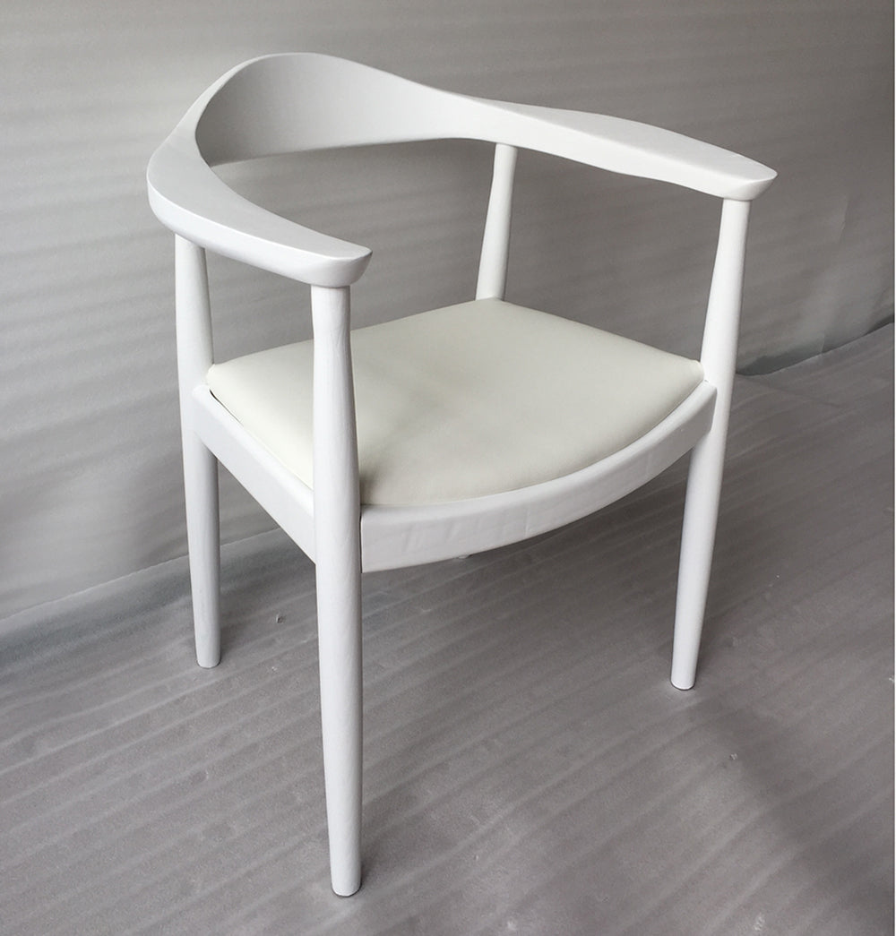 Embla Chair - White & White Leather