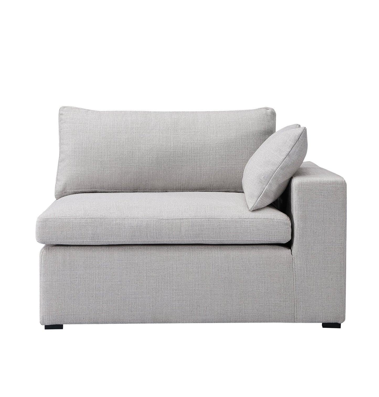 Inès Sofa - 1-Seater Single Module with Left Arm - Opal Fabric