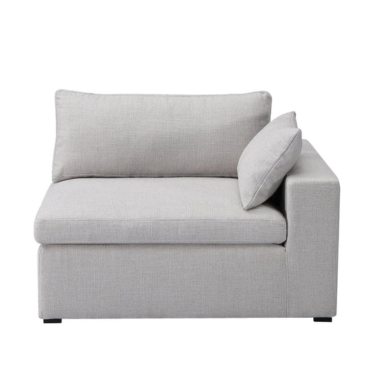 Inès Sofa - 1-Seater Single Module with Left Arm - Opal Fabric