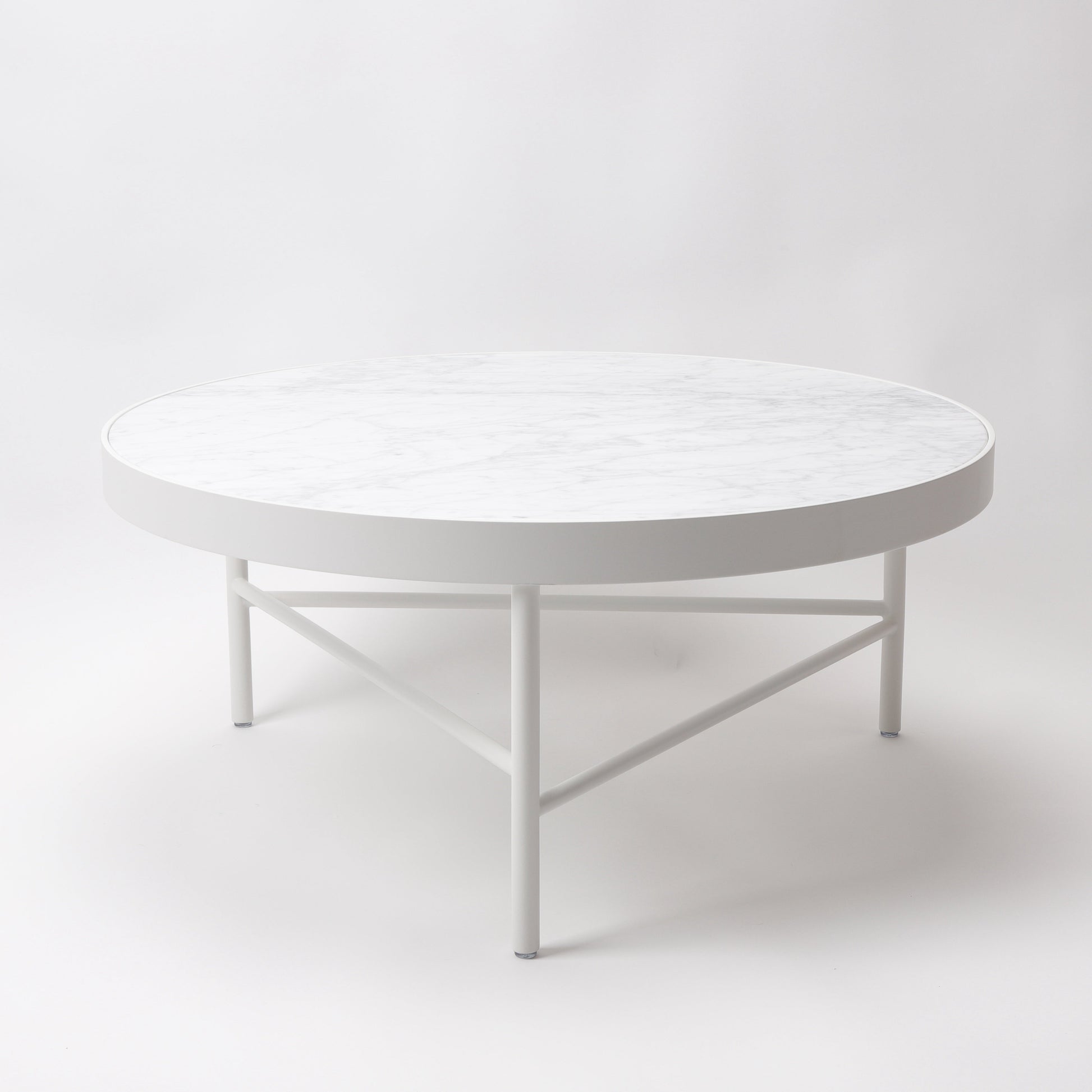 Blake Coffee Table - Carrara White Marble Top